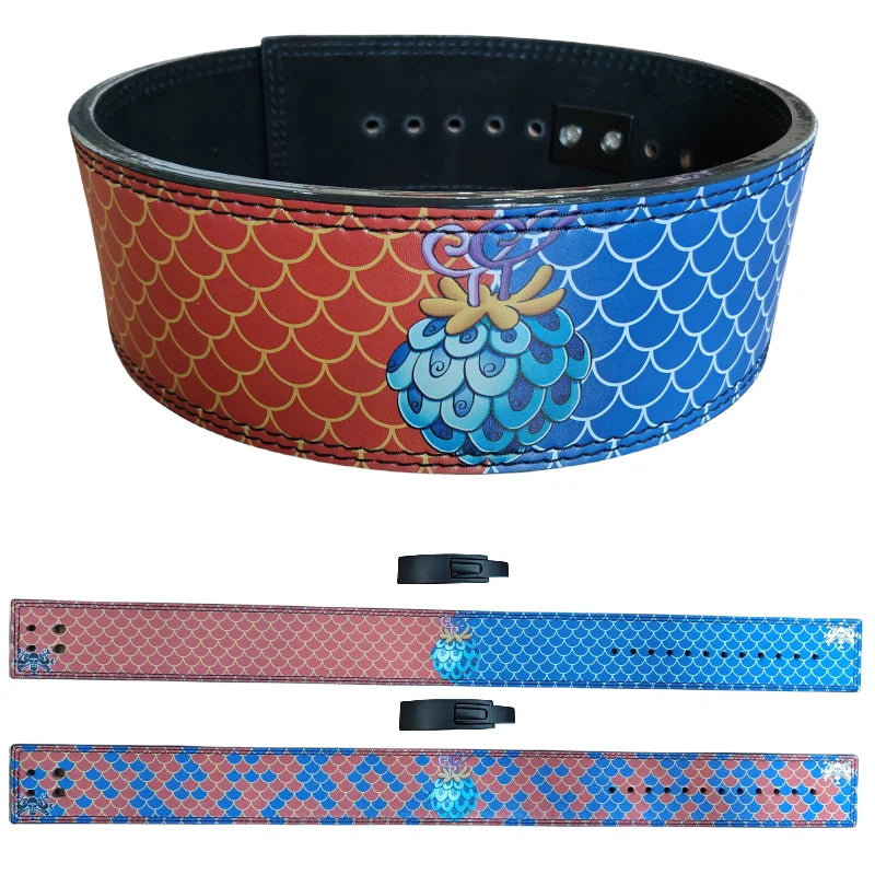 Anime Weight Lifting Belt with Lever Buckle